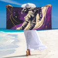 thumbnail image 5 of Uemuo Astronaut Floating purple Space Print Beach Towel for Women, Silver Fox Velvet Beach Towel, Quick-Dry Beach Towel,Pool Bath Beach Beach Towel Adult Blanket 27.5x55in, 5 of 6