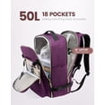 thumbnail image 3 of Mochila de viaje para portátil LOVEVOOK 50 L, impermeable, 45 cm, con cubos, 3 of 8