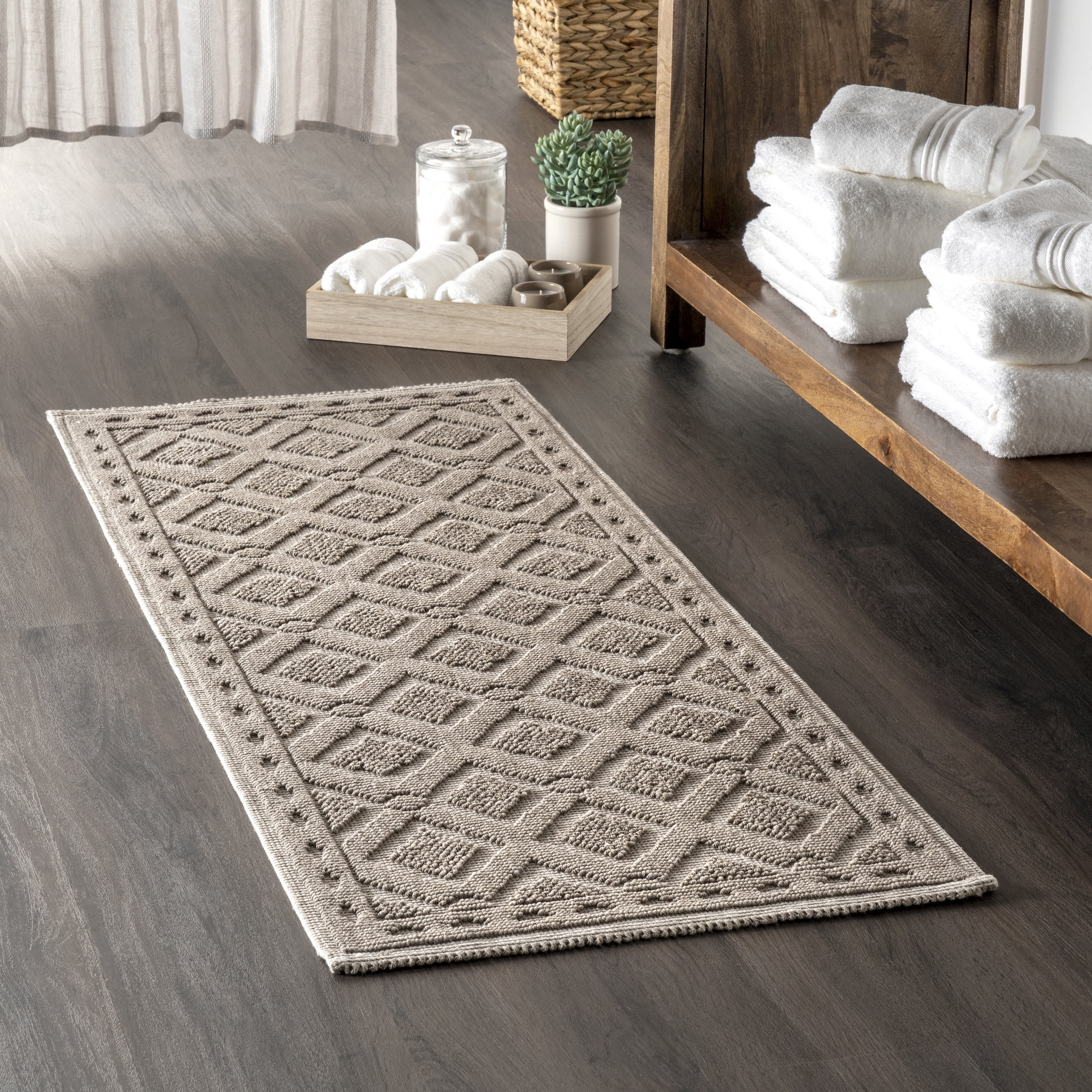 thin bathroom mat