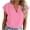 Pink, variant on hlysgo Women's Cap Sleeve Tops V Neck Dressy Casual Blouses Summer Work Business Shirts Blue,M