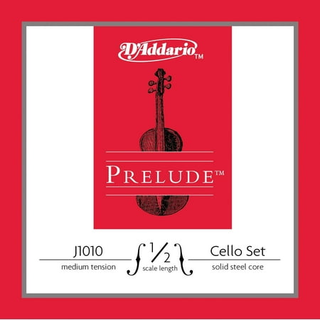 D'Addario Prelude Cello String Set, 1/2 Scale, Medium Tension