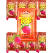 Hanukkah Dreidels Ring Pops Jewel Shape Candy, Individually Wrapped, Strawberry, 9 Count