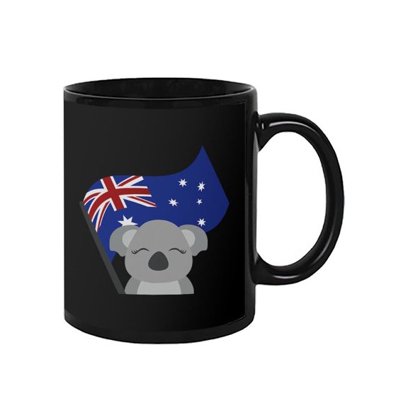 Cute Koala With Australian Flag Mug - Image by Shutterstock,