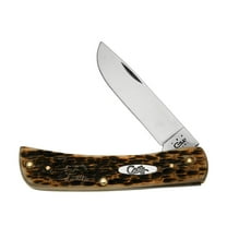 Case XX Knives Jigged Amber Bone Sodbuster Jr Stainless Pocket Knife