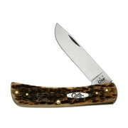 Case XX Knives Case XX Sod Buster Jr Folding Knife Amber Jigged Bone CA245
