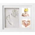 thumbnail image 1 of Marco de huella de bebé, kit de huella de mano y pie de bebé, perfecto para que el bebé recién nacido recuerde el nacimiento del bebé, 3 rejillas, blanco, 1 of 5