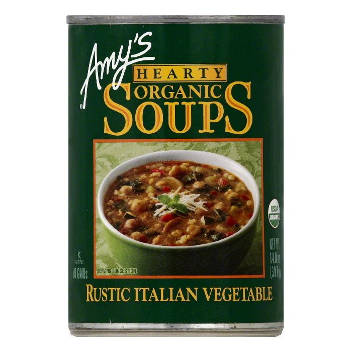 Amys Rustic Italian Vegetable Soup, 14 OZ (Pack of 12) by