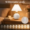 thumbnail image 5 of VOLIVO Ceramic Table Lamp, 3 Color Temperatures & 10 Dimmable, Bedside Lamp with USB Power for Bedroom, Living Room, 5 of 7