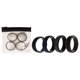 thumbnail image 1 of Juego de anillos escalonados de boda de silicona de 2 capas - Negro-azul de ROQ para hombre - Anillo de 4 x 15 mm, 1 of 1