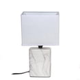 thumbnail image 1 of Ceramic Table Lamp With Shade (Slab Marble) (White), 1 of 1