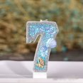thumbnail image 1 of 1PC Blue Shell Glitter Crown Number Cake Toppers  Birthday Wedding Cakes Dessert, 1 of 6