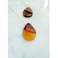 thumbnail image 5 of Blue Box Boutique Inc Brown Resin Wooden Teardrop Pendant Necklace for Women | Wood Anniversary Gift, 5 of 7
