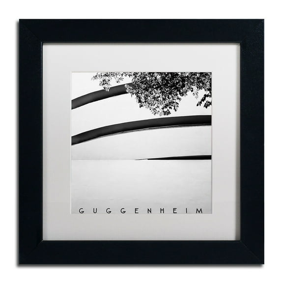 Trademark Fine Art "Guggenheim" Canvas Art by Nina Papiorek, White Matte, Black Frame