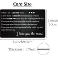 thumbnail image 2 of I Love You Wallet Card Engraved Wallet Insert Metal Wallet Card Insert Anniversary Romantic Mini Love Notes Gift For Men Husband Boyfriend Fiance Valentine Day Wedding Birthday Christmas Black, 2 of 9