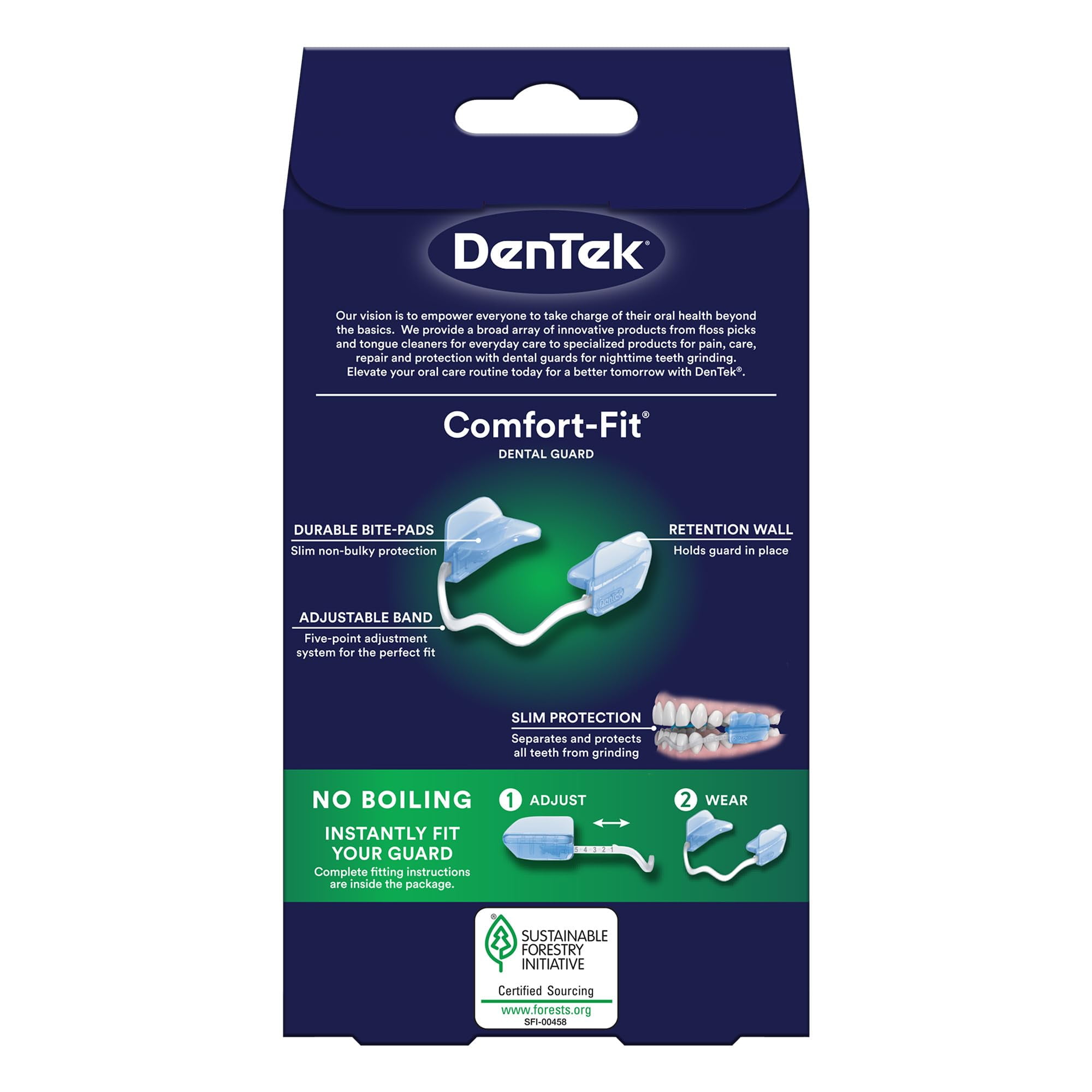 DenTek Comfort-Fit Dental Guard For Nighttime Teeth Grinding, Comfort-Fit Guard, 2 count(Pack of 1) C3