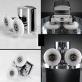 thumbnail image 3 of 4pcs Shower Door Wheels 23mm Shower Door Rollers Heavy Duty Alloy Dual Wheel For Both Flat Sliding, 3 of 5