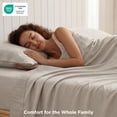thumbnail image 3 of U by Bedsure Full Sheets Set, 4 Pieces Deep Pockets Cooling Soft Polyester Microfiber Bed Sheets Set, Beige, 3 of 11