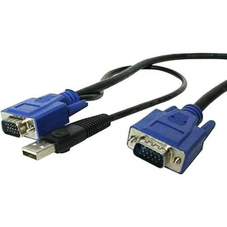 UPC: 0065030804745 | StarTech.com SVECONUS15 15 ft 2-in-1 Ultra Thin USB KVM Cable