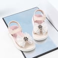 thumbnail image 5 of Xijirk Girls Glitter Beaded Sandals Soft Soles Summer Children Shoes for Casual Wear,8-9 Years, 5 of 7