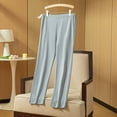 thumbnail image 2 of Hxshgdsn Maternity Pants Soft Straight Leg Stretchy Drawstring Waist Loungewear For Pregnancy Women Casual Blue L, 2 of 5