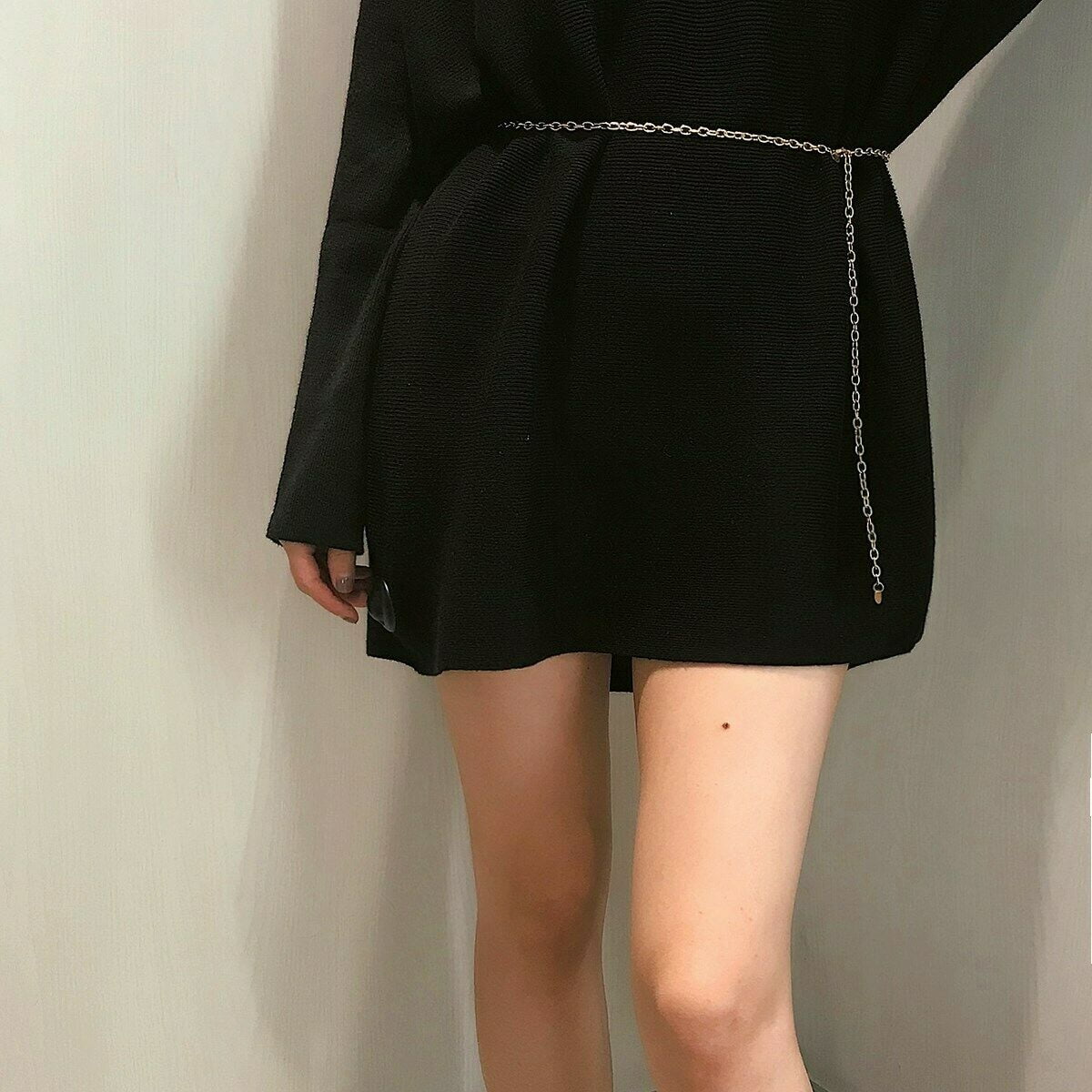 ladies dress waist chain belt