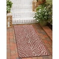 thumbnail image 4 of Unique Loom Outdoor Safari Collection Area Rug - Tsavo (2' 7" x 10' Runner Rust Red/Ivory), 4 of 12