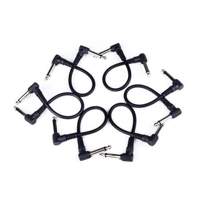 Donner 6 Inch Guitar Patch Cable Guitar Effect Pedal Cables gold 6 Pack PVC-6 strips