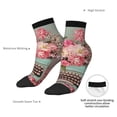 thumbnail image 6 of Naloa Vintage Typewriter Floral Ankle Socks for Women Non Slip Socks No Show Socks Classic Low Cut Casual Socks Casual Socks, 6 of 7