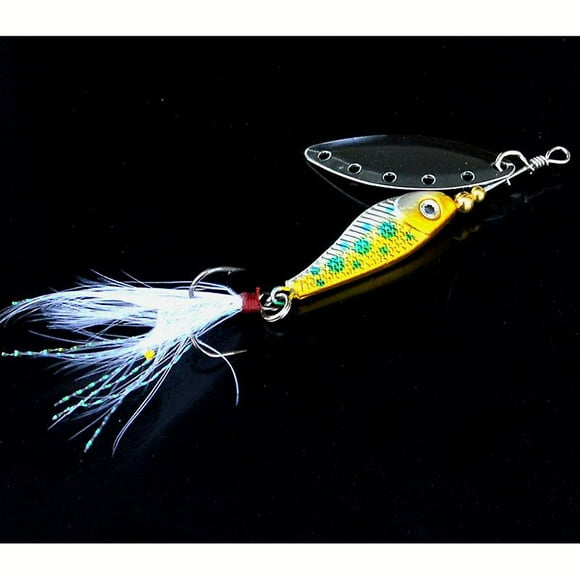 Cebo duro con forma de cabeza de pez HUOGUO, lentejuelas, con forma de cabeza de pez