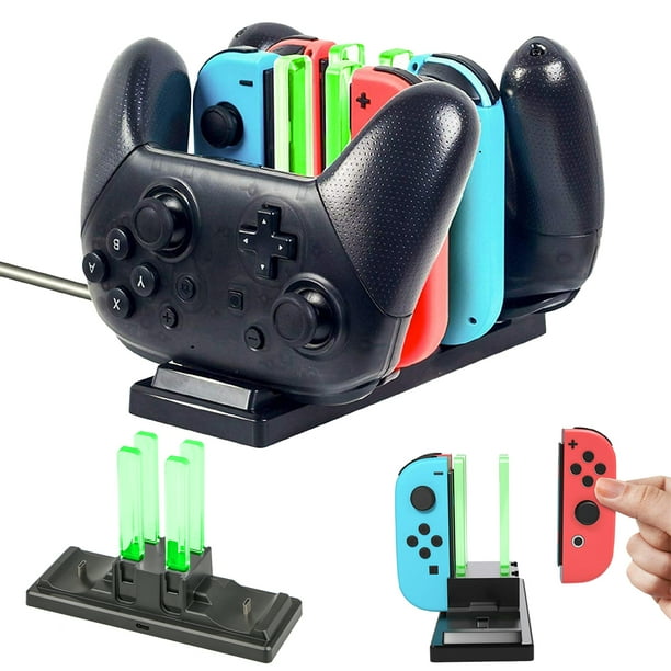 Charging Dock 6 In 1 Charging Station For Nintendo Switch Joy Con Switch Pro Controller With Charging Light Indicator Usb Type C Charging Cable Walmart Com Walmart Com