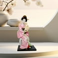 thumbnail image 6 of Esquirla Japanese Geisha Kimono Dolls, 12 inch Traditional Ornament Lady Statuette Miniature Figurines for Bedroom Tabletop Girl Women F, 6 of 8