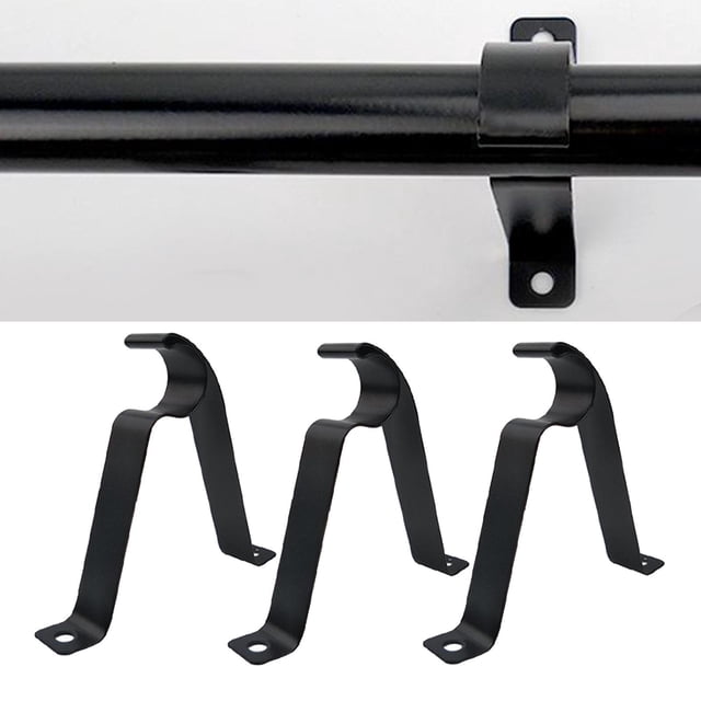 Barra Ciega de 3 Partes, Soporte de Barra para Soporte de Barra Ciega para Cortina de Ventana Soporte de Barra para Decoración de Interiore 19mm negro Macarena soportes de pared de barra de cortina