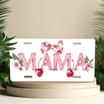 thumbnail image 4 of 1 Pcs 2D Flat License Plate Covers & Frames, Mama with Cherry For Decorative Front, Waterproof For Decoration Aluminum License Plate Covers & Frames Cover For Men Women, 12" X 6", 4 of 6