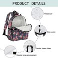 thumbnail image 4 of Lightweight Floral School Backpack, Waterproof, Multi-Layer Storage, Buckle Closure, Great Birthday or Travel Present, 4 of 6