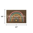 thumbnail image 5 of Personalized Planet 27x18 Faith Hope Love Boho Rainbow Uplifting Doormat with Custom Family Name Printed on Brown Rectangular 1/8” Thick Non Slip Mat for Kitchen Hallway Deck or Porch, 5 of 6