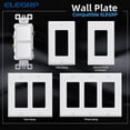 thumbnail image 4 of Double Rocker Light Switch, Two Single Pole Electrical Paddle Switch, 15a, 125v, In-wall On/off Switch, Self-grounding, Wall Plate Is Included, Ul Lis, 4 of 5