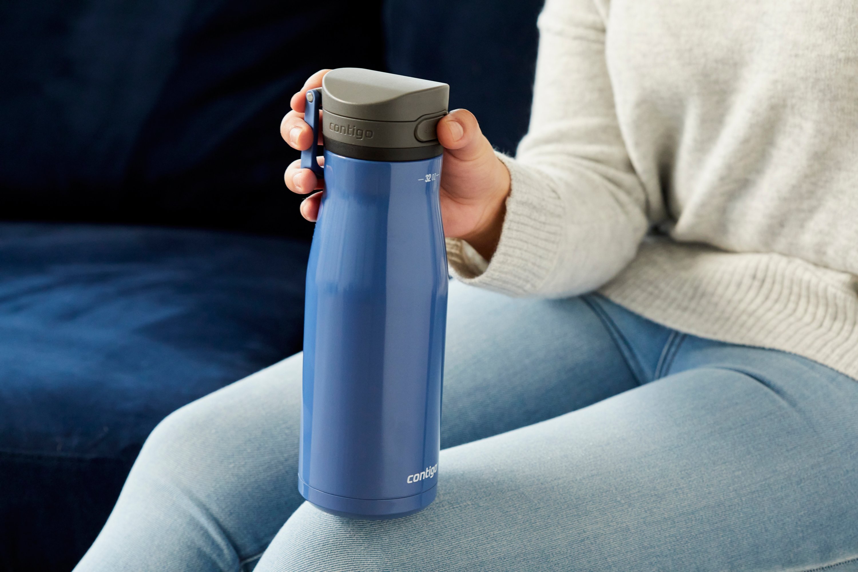 Contigo Jackson Chill 2.0 Borraccia Termica In Acciaio Inox - Con Coperchio AUTOPOP A Tenuta Stagna, Mantiene Freddo 24 Ore, Maniglia Integrata, 680ml