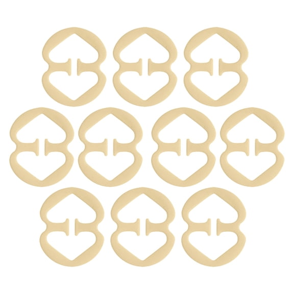 Bra Strap Clip, Adjustable Bra Clips, Anti-Slip Racerback Converter Clips, Plastic Bra Strap Holders for Women,Multi-purpose Bra Straps for Conceal Straps and Cleavage Control,1.77x1 inch(Beige*10)
