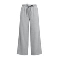 thumbnail image 4 of Vixolx Baggy Sweatpants for Women Straight Stretchy Solid Color Casual Sports Trousers Wide Leg Pants with Pocket, 4 of 6