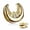 Gold, variant on Saddle Spreader Floral Filigree Plugs Surgical Steel 0ga-1in- Sold as Pair