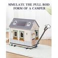 thumbnail image 3 of Robud Wooden Dollhouse with Wheels for Girls, Pretend Play RV Set Dollhouse Moveable with 10+Pcs Furniture Accessories, Gift for Kids Ages 3+, 3 of 9