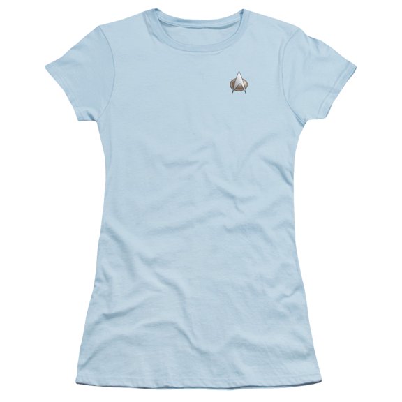 Star Trek Tng Science Emblem Junior Women's Sheer T-Shirt Indigo