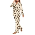 thumbnail image 3 of FOR U DESIGNS Dog Paw Dachshund Long Sleeve Button Up Pajama Set for Women 2 Pack Size 4XL Womens Button Down Jogger Pants Sleepwear Long Sleeve V-neck for Women, 3 of 7