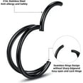 thumbnail image 2 of WYR 316L-Stainless-Steel Hinged Nose-Septum-Rings Hoop : with Zircon/Opal 14G 16G 18G 20g Body Pierecing Ring Segment Clicker Lip Rings Cartilage Rook Earrings Diameter 6mm 8mm 10mm12mm, 2 of 6