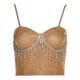 thumbnail image 3 of Chaleco Mujeres Bling Sling Chaleco Rhinestone Tassel Summer Slim Y2K Sexy Crop Tops (Oro L) Ygjytge Oro T L para Mujer, 3 of 7