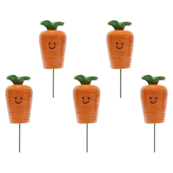 SDFGTstore Artificial Carrot Statue Plant Stake for Spring Outdoor Parterre Decors