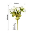 thumbnail image 3 of Efavormart 3 Pack | 13" White Real Touch Artificial Rose Bud Flower Bridal Bouquets, Silk Floral Bush Arrangements, 3 of 10