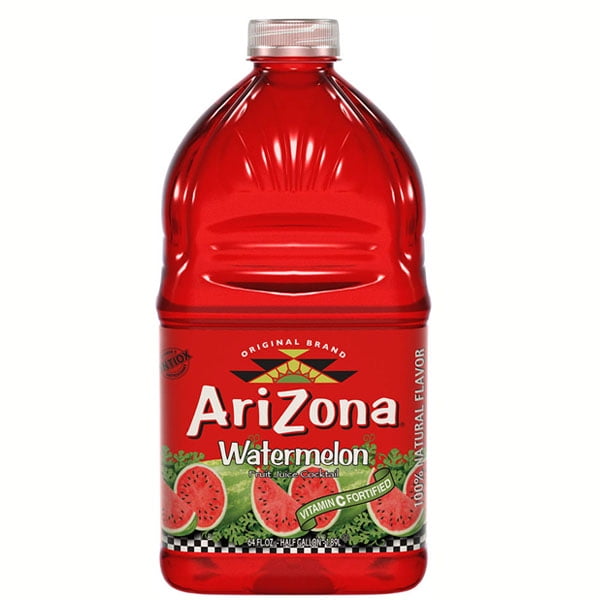 AriZona Watermelon Fruit Juice Cocktail 64 oz Plastic Bottles Pack of