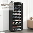 thumbnail image 5 of BAOKALER 10-Tier Shoe Rack Organizer for Entryway, 27 Pairs Capacity Shoe Storage Shelf, 62.99*23.62*15.7 inch, Black, 5 of 11