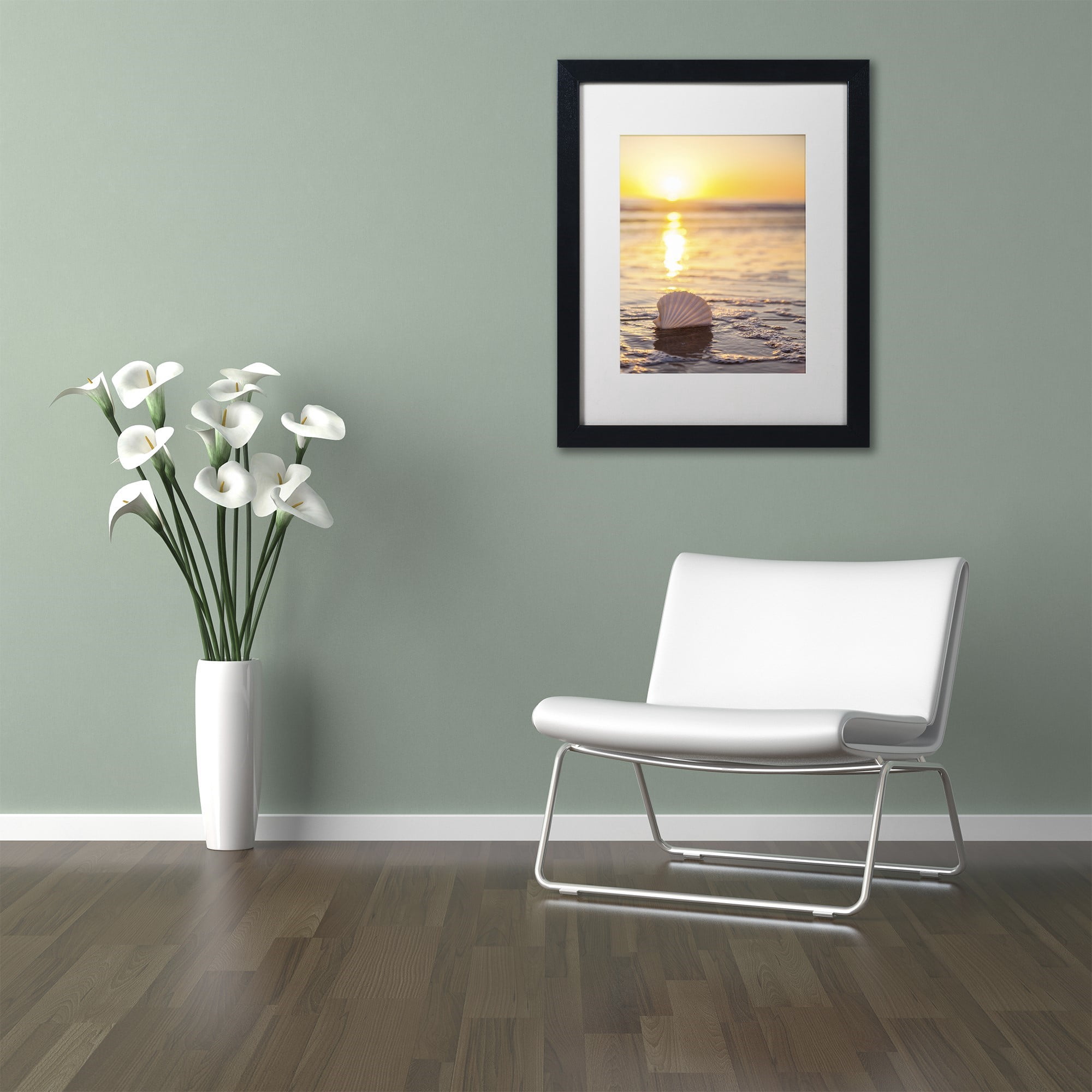 Trademark Fine Art "Pop The Bubbly" Canvas Art by Chris Moyer, White Matte, Black Frame